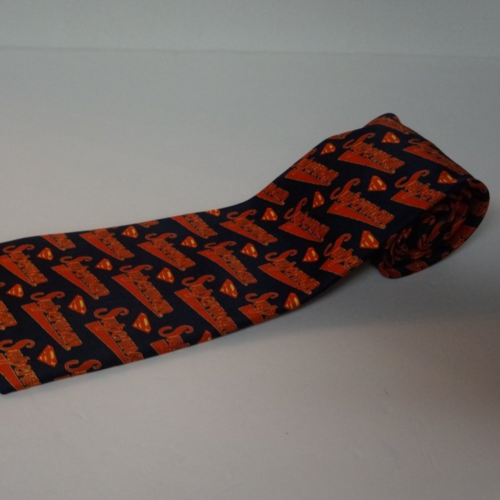 Superman Neck Tie Red Blue Logo Necktie
